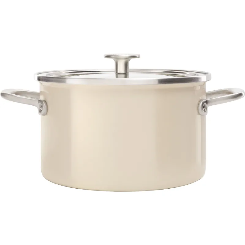 Kitchenaid Cookware Collection Gryde m/låg 20 cm, mandel