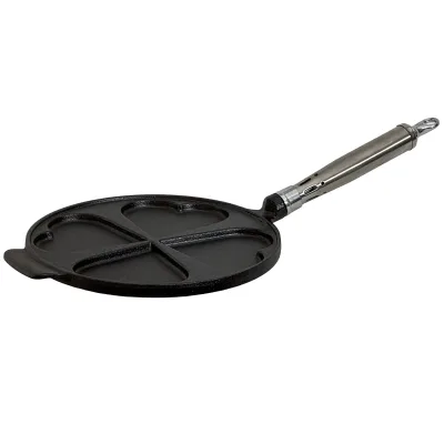Ronneby bruk Maestro støbejernspande til mini-pandekager (hjerter), 25 cm