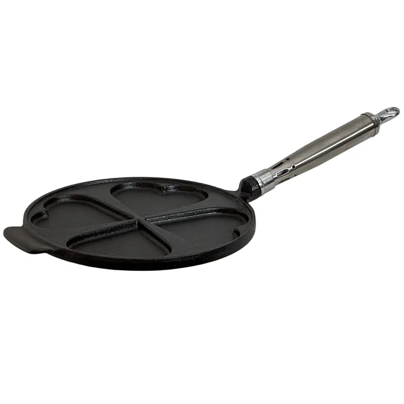 Ronneby bruk Maestro støbejernspande til mini-pandekager (hjerter), 25 cm