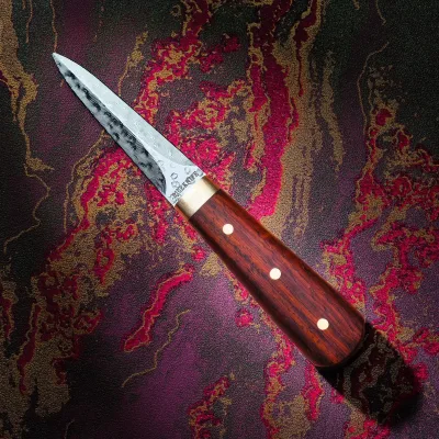 Damaskus Østerskniv med Håndtag i Cocobolo