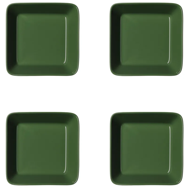 Iittala Teema små fad 12x12, skovgrøn, 4 stk.