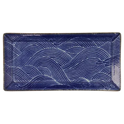Tokyo design studio Aisai Seigaiha tallerken 23 x 11 cm