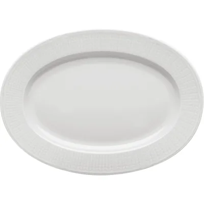 Rörstrand Swedish Grace Hvid Tallerken Oval 32 cm.