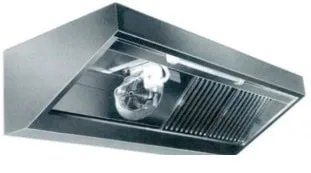 700mm dyb væghængt emhætte i rustfri stål (0,8mm) med motor - B 1800 x T 700 x H 450 mm