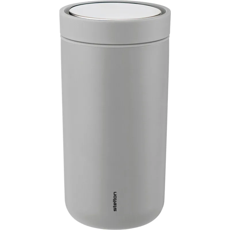 Stelton To Go Click Steel termokop 0,2 liter, lysegrå
