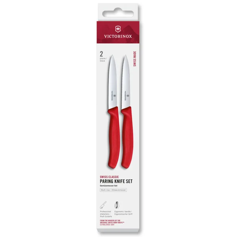 Victorinox Swiss Classic urtekniv og tomatkniv 10 cm, rød