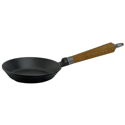 Ronneby bruk Exclusive Line støbejernsstegepande med udadgående kant, 18 cm — eg