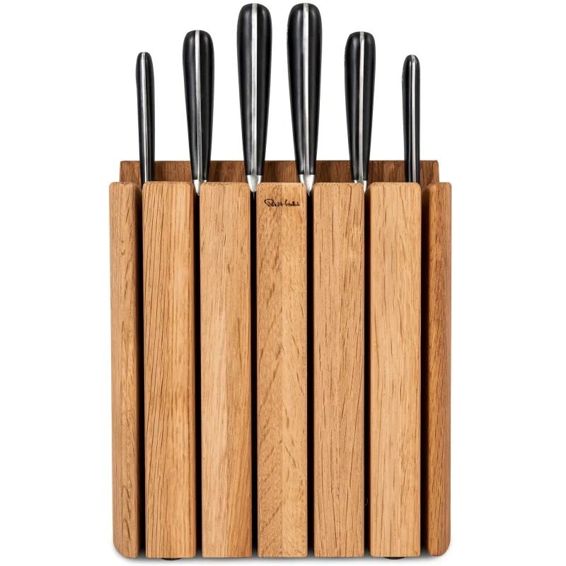 Robert welch Signature Book Oak Knivblok med 6 Knive