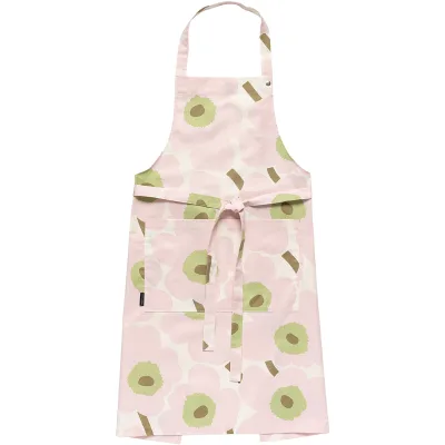 Marimekko Pieni Unikko forklæde, hvid/rosa