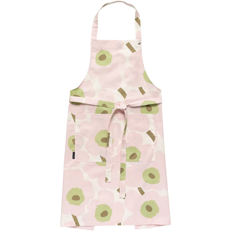 Marimekko Pieni Unikko forklæde, hvid/rosa