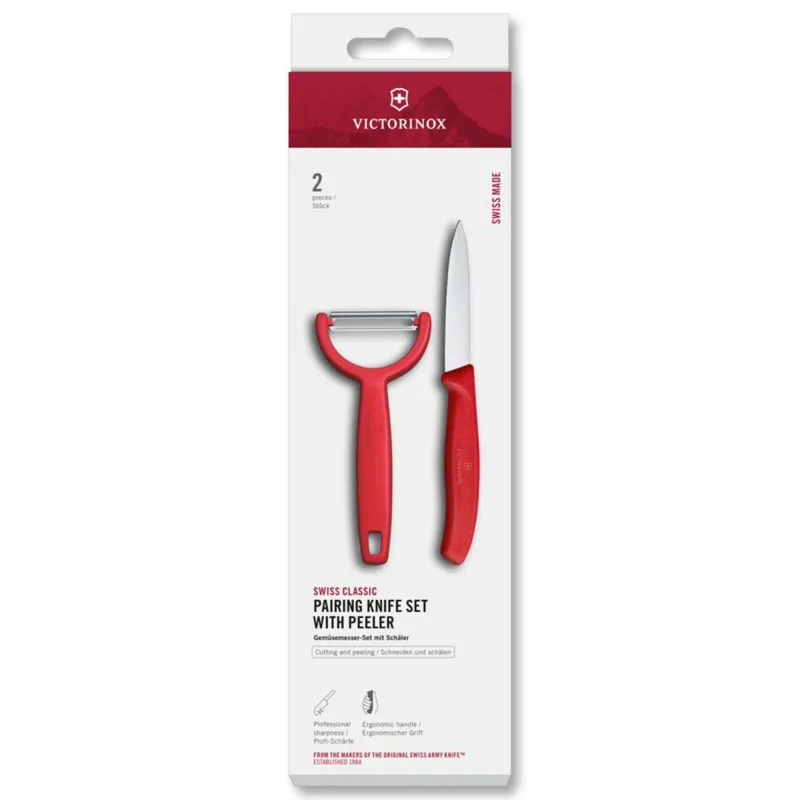 Victorinox Swiss Classic urtekniv og kartoffelskræller, rød