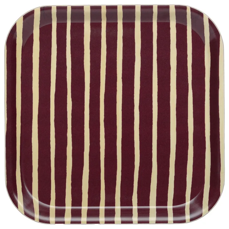 Marimekko Piccolo Bakke 20×20 cm, birk/vinrød