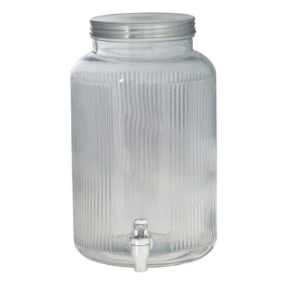 Glasdispenser med taphane og skruelåg - 6 liter