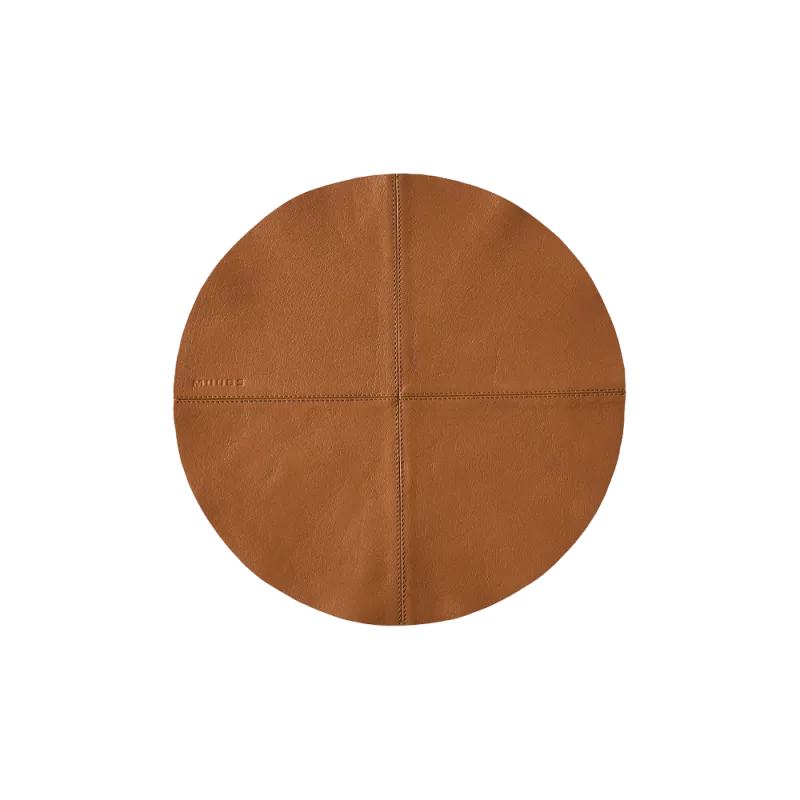 Camou rund dækkeserviet 36 cm - Brun