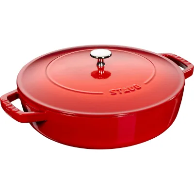 Staub Chistera traktørpande 28 cm, kirsebærrød