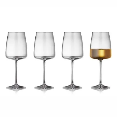 Lyngby Glas Krystal Zero Hvidvinsglas - 4 stk.