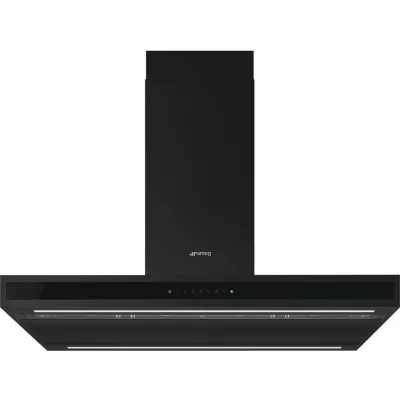 Smeg KLTI9L4MB frithængende emhætte 90 cm, matsort