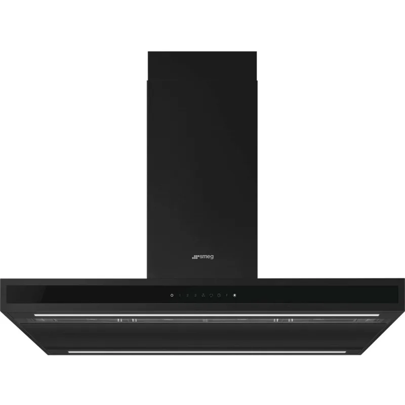 Smeg KLTI9L4MB frithængende emhætte 90 cm, matsort