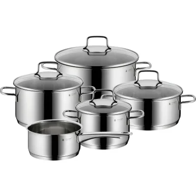 Wmf Astoria grydesæt, 5 dele inkl. 4 glaslåg