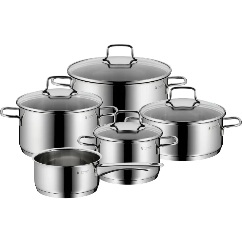 Wmf Astoria grydesæt, 5 dele inkl. 4 glaslåg