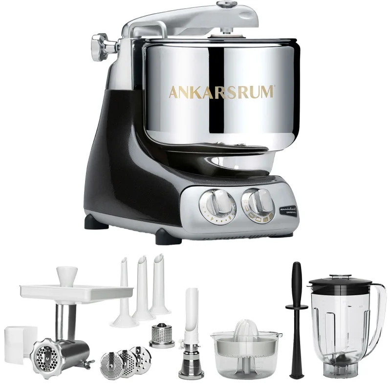 Ankarsrum AKM 6230 Køkkenmaskine + Deluxe pakke, Black Diamond