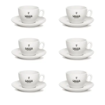 Gaggia Espressokop, hvid, 6 stk.