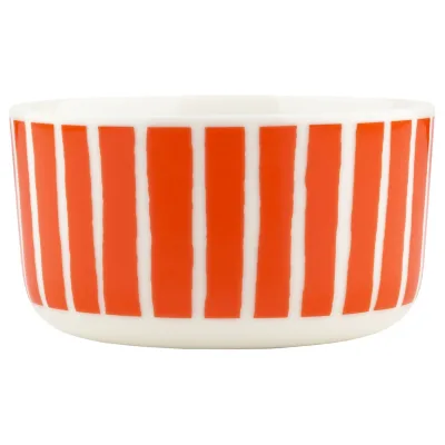 Marimekko Piccolo skål 5 dl, hvid/orange