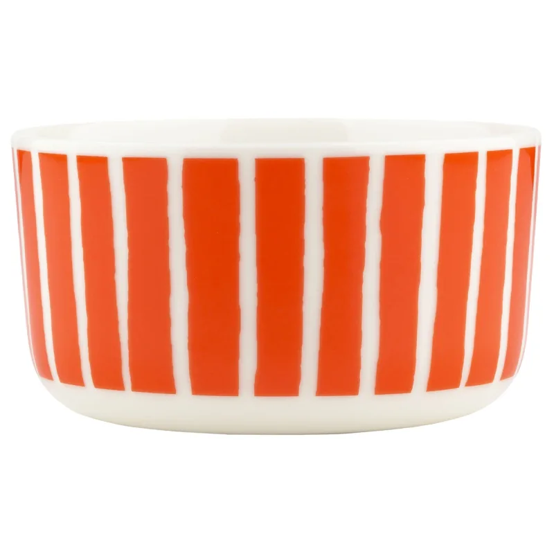 Marimekko Piccolo skål 5 dl, hvid/orange