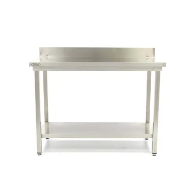 Arbejdsbord i rustfrit stål 2000 x 700 mm med backsplash