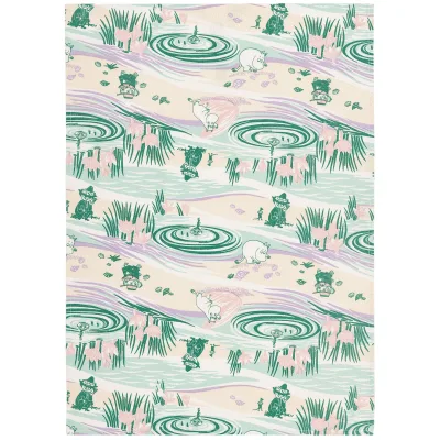 Moomin arabia Arabia Mumin En dag på stranden Viskestykke 50x70 cm