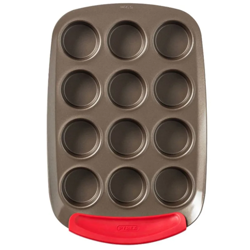 Pyrex Asimetria muffinsform 12 muffins, kulstål