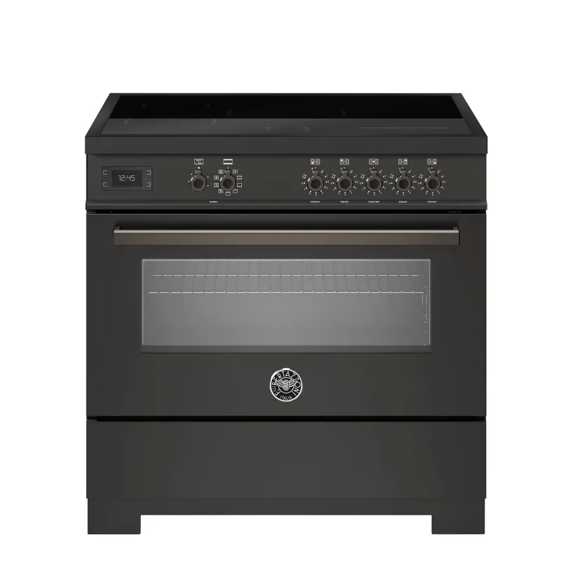 Bertazzoni PRO95I1ECAT2 Professional induktionskomfur 90 cm med 5 zoner og 1 ovn, carbonio