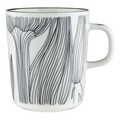 Marimekko Kukat Puhkeava Krus 2,5 dl, hvid/grøn/sort