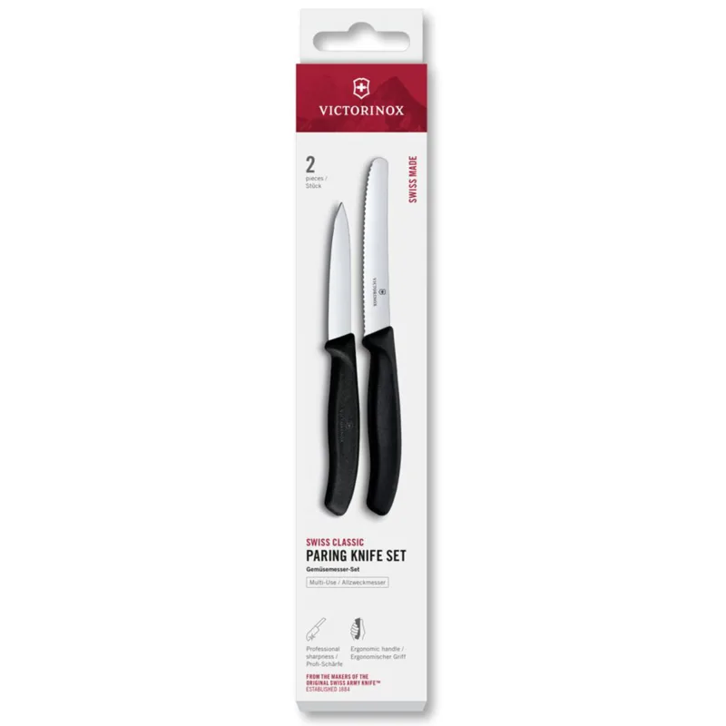 Victorinox Swiss Classic urtekniv og tomatkniv, sort