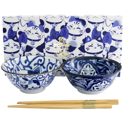 Tokyo design studio Kawaii Cat Tayo skålsæt med spisepinde
