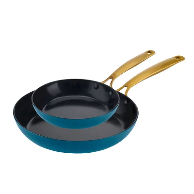 Combekk Stegepandesæt 2 dele 20+28 cm, blå