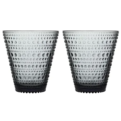 Iittala Kastehelmi drikkeglas 30 cl, grå, 2 stk.