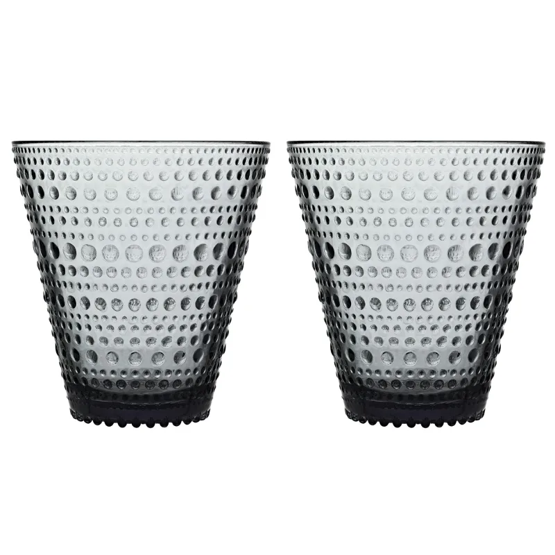 Iittala Kastehelmi drikkeglas 30 cl, grå, 2 stk.