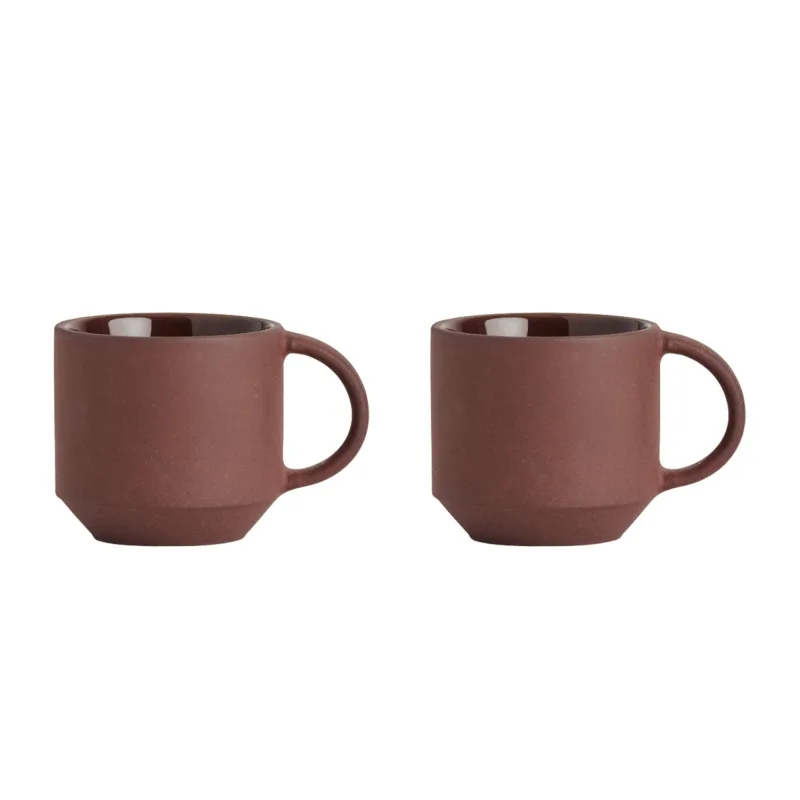 Oyoy living design Yuka espressokop, dark, pakke med 2