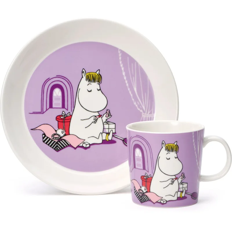 Moomin arabia Snorkfrøken sæt med tallerken og krus