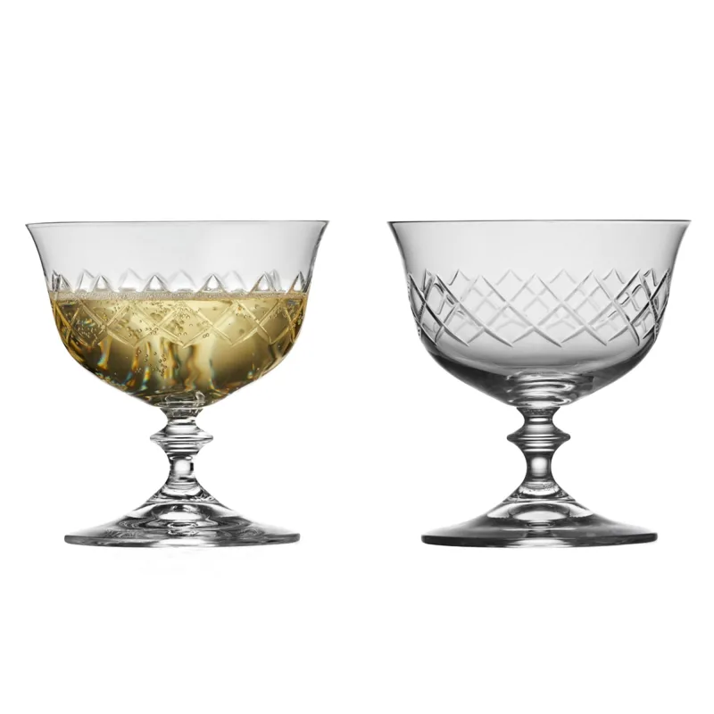 Lyngby glas Eaton champagneskåle 28 cl, 2 stk.
