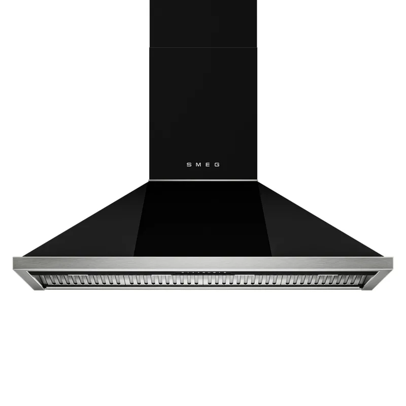 Smeg Portofino KCU124BL væghængt emhætte 120 cm, sort