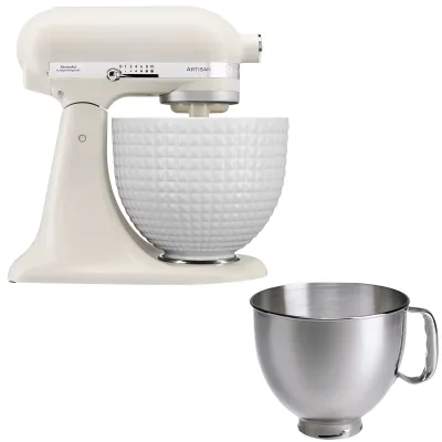 Kitchenaid Artisan KSM156CXEPL Røremaskine 4,7 liter, white on white + Rustfri skål