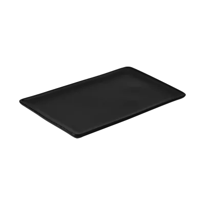 Raw rektangulær middagstallerken 31,5 x 20 cm - Titanium Black