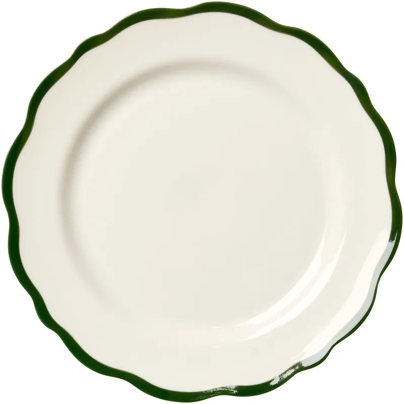Decotique Fleur asiet 21 cm, mørkegrøn