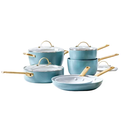 Greenpan Padova gryde- og pandesæt 6 dele, smokey blue