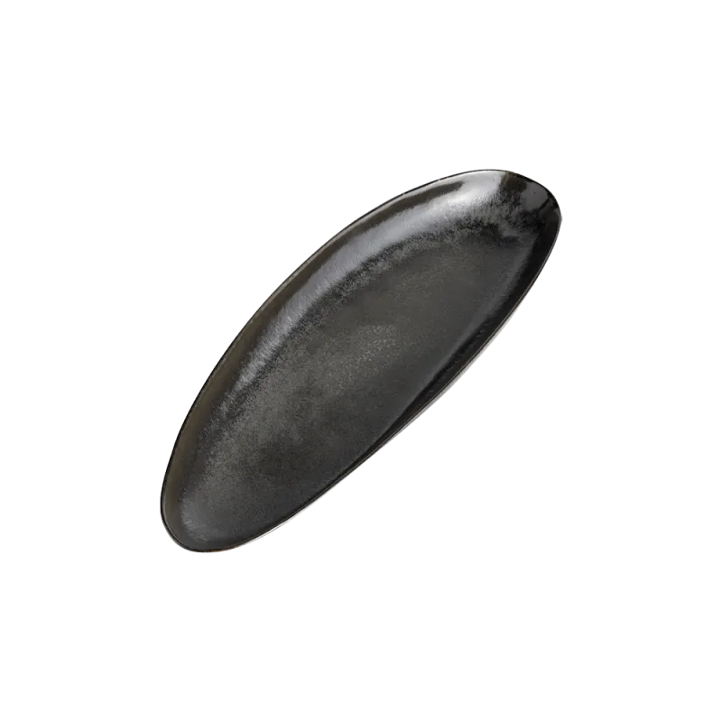 Mame langt ovalt fad 36,5 cm - Kaffe