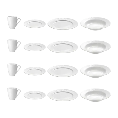Groovy porcelæn spisestel 16 dele