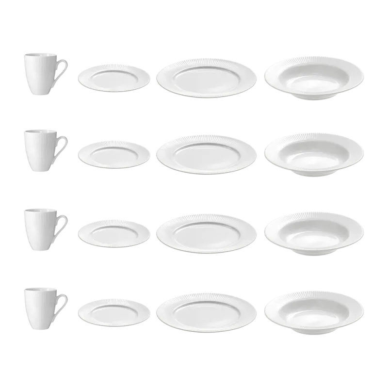 Groovy porcelæn spisestel 16 dele