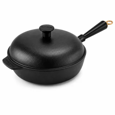 Carl victor Gold traktørpande med støbejernslåg 25 cm
